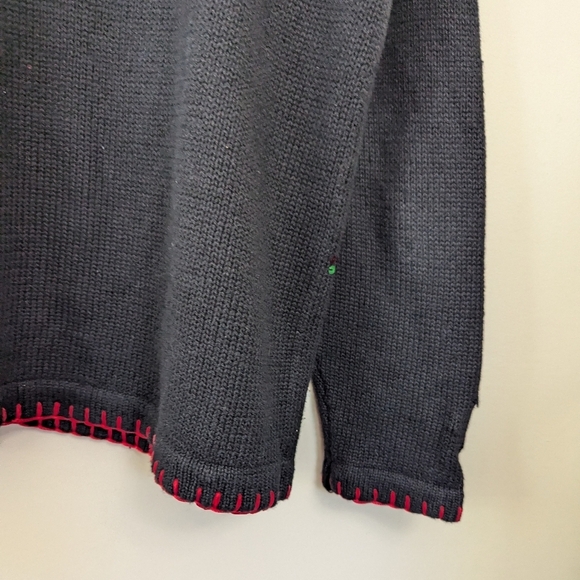 Vintage 90s Sequin Button Christmas Sweater Ugly Christmas Teacher Retro - Picture 7 of 12